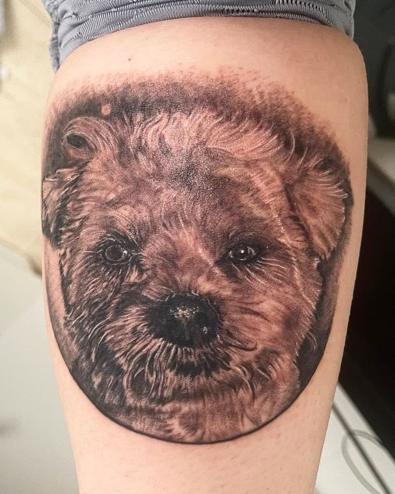 Retrato realista de un perro
